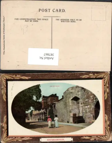 387867,Great Britain England Southampton Old Walls Mauer Straßenansicht Passepartout