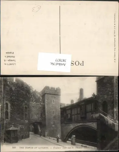 387877,Great Britain England Tower of London Traitors Gate and St. Thomas Tower Burg
