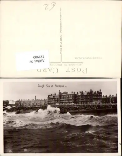 387900,Great Britain England Blackpool Rough Sea Brandung