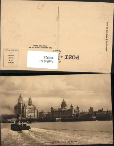 387925,Great Britain England Liverpool from the river Teilansicht Dampfer