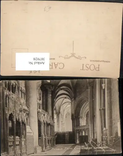 387928,Great Britain England Canterbury Cathedral Pilgrim Steps Kirche Innenansicht