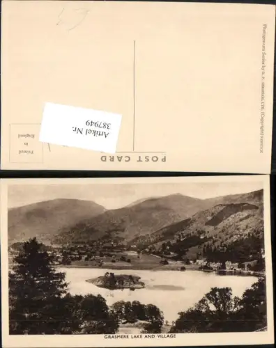387949,Great Britain England Grasmere Lake and Village See Bergkulisse