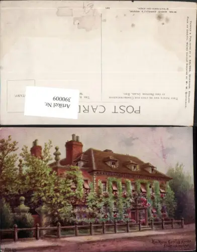 390009,Künstler AK W. Quatremain Great Britain England Stratford-on-Avon Miss Marie Corellis House
