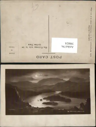 390024,Künstler AK Abraham Great Britain England Tarn Hows Helvellyn Bergkulisse Mondschein