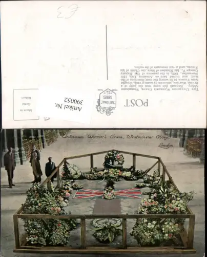 390052,Great Britain England London Westminster Abbey Unknown Warriors Grave Grabmal