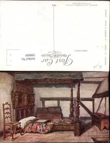 390089,Künstler AK W. Quatremain Great Britain England Stratford-on-Avon Anne Hathaways Bedroom