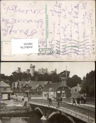 390103,Great Britain England Arundel Bridge and Castle Brücke Schloss Burg