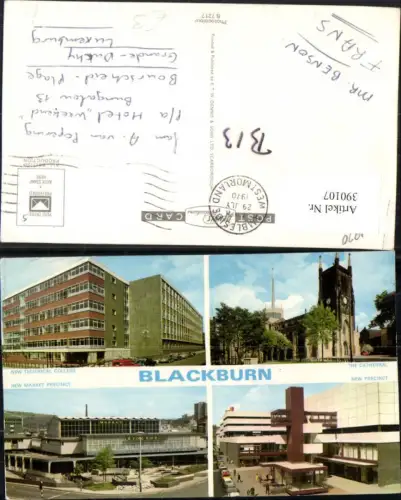 390107,Great Britain England Blackburn Cathedral Kirche Technical College Schule Mehrbildkarte