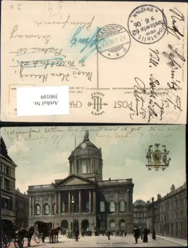 390109,Great Britain England Liverpool Town Hall Rathaus Kutschen