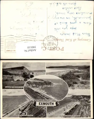 390110,Great Britain England Devon Exmouth Orcombe Point Ladram Bay Marine Drive Mehrbildkarte