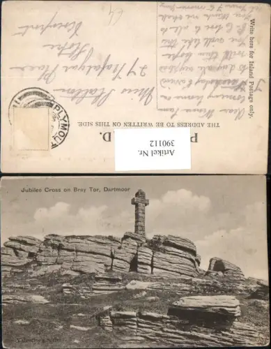 390112,Great Britain England Devon Dartmoor Jubilee Cross on Bray Tor Kreuz