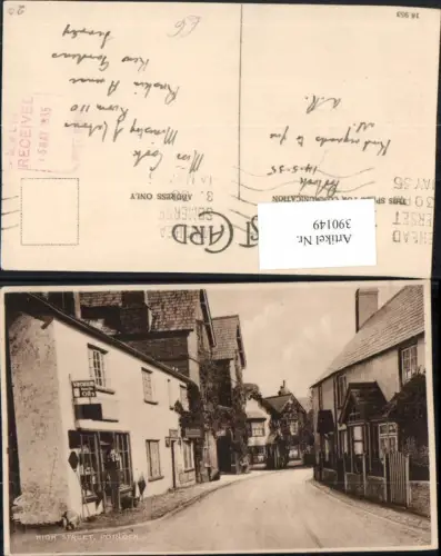 390149,Great Britain England Somerset Porlock High Street Straßenansicht