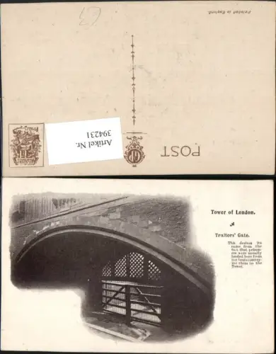 394231,Great Britain England London Tower of London Traitors Gate Tor