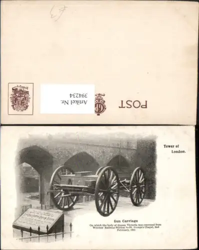 394234,Great Britain England London Tower of London Gun Carriage Munitionswagen