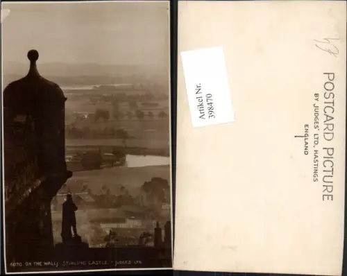 398470,Scotland Stirling Castle On the Wall Aussicht von d. Burg