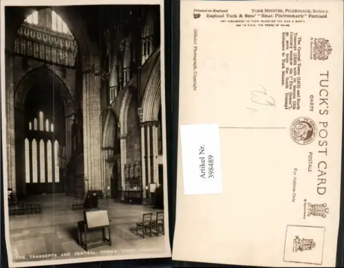 398489,England York Minster Transepts and Central Tower Kirche pub Raphael Tuck