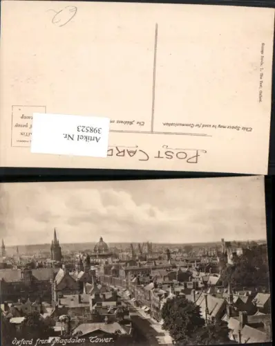398523,England Oxford from Magdalen Tower Totale