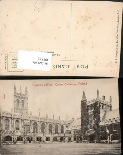 398532,England Oxford Cloister Quadrangle Magdalen College Schule
