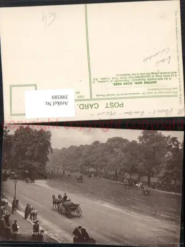 398589,England London Rotten Row Straße Kutsche