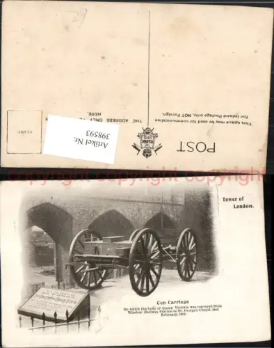 398593,England Tower of London Gun Carriage Waffen Munitionswagen