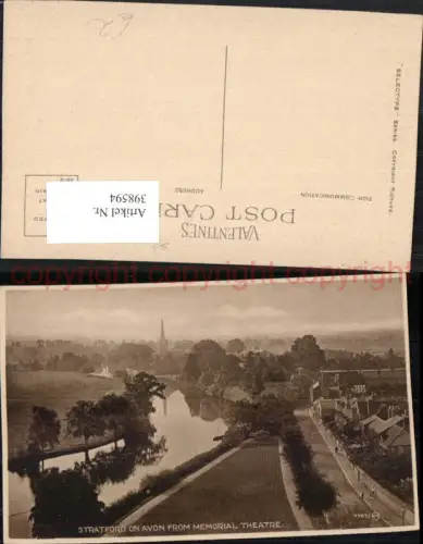 398594,England Stratford-on-Avon from Memorial Theatre Teilansicht Fluss