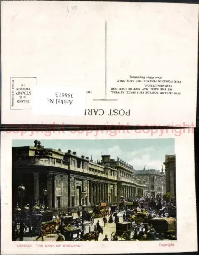 398613,England London Bank of England Kutschen Tram
