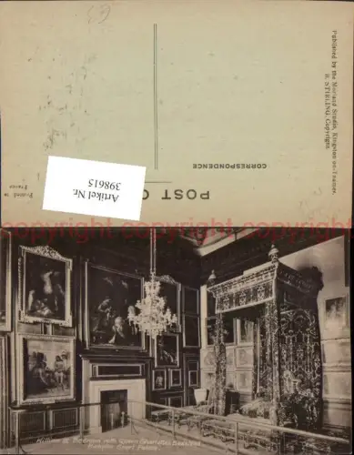 398615,England Surrey Hampton Court Palace William III Bedroom Bett