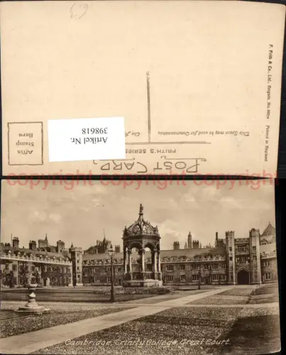 398618,England Cambridge Trinity College Great Court Schule Hof