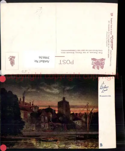398636,Künstler AK England Maidstone Teilansicht pub Raphael Tuck 1163