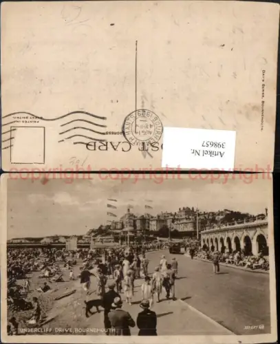 398657,England Bournemouth Undercliff Drive Promenade Strand