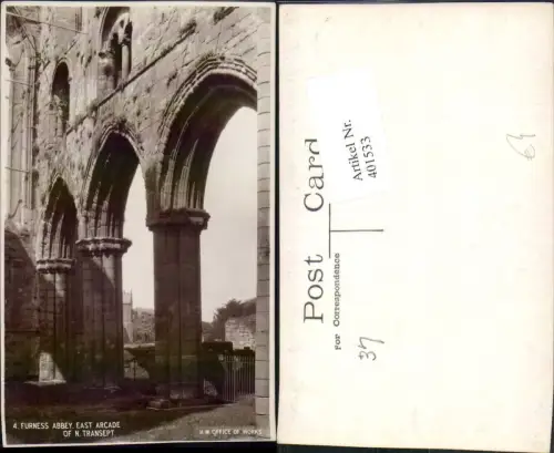 401533,England Furness Abbey East Aracade of Transept Abtei Arkaden