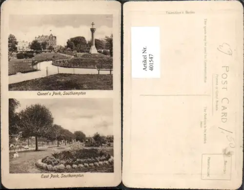 401547,England Southampton Queens Park East Park Mehrbildkarte