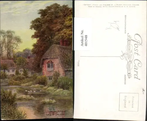 401548,Künstler AK A. R. Quinton England Salisbury On the Avon at Lake