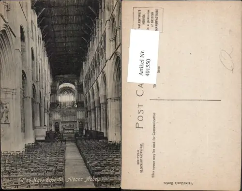 401550,England St. Albans Abbey Nave Kirche Innenansicht