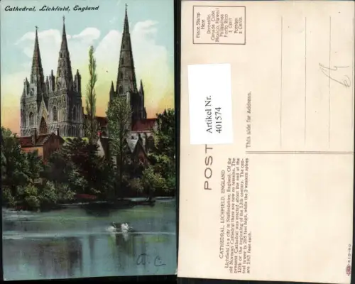 401574,England Lichfield Cathedral Kirche