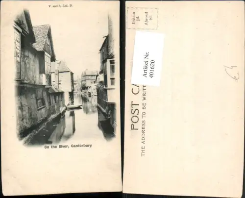 401620,England Canterbury On the River Kanal Fluss