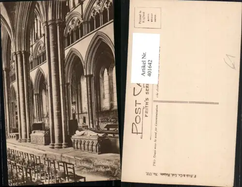 401642,England Salisbury Cathedral Across Nave Kirche Innenansicht