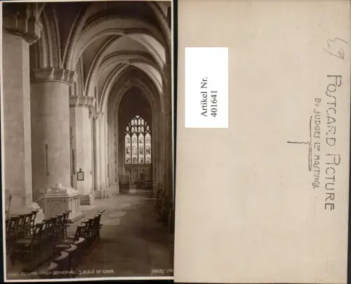 401641,England Peterborough Cathedral S. Aisle of Choir Kirche Innenansicht