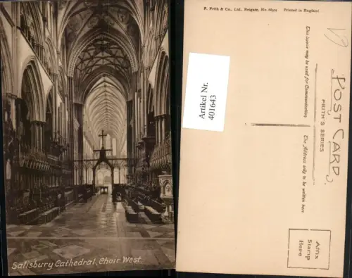 401643,England Salisbury Cathedral Choir Kirche Innenansicht Chor