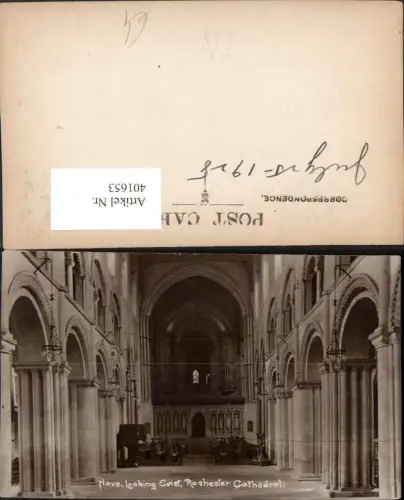 401653,England Rochester Cathedral Nave Kirche Innenansicht Orgel