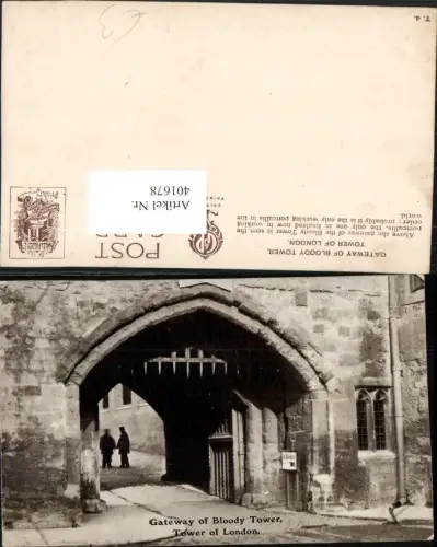 401678,England Tower of London Gateway of Bloody Tower Burg Tor