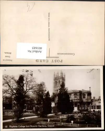 401685,England Oxford Magdalen College from Botanic Gardens Schule