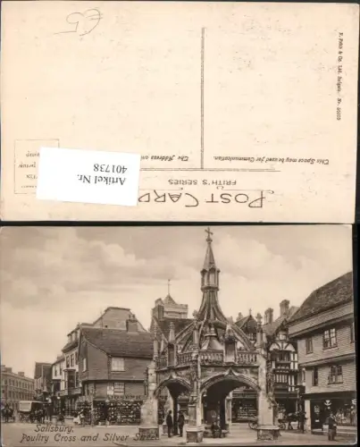 401738,England Salisbury Poultry Cross and Silver Street Straßenansicht