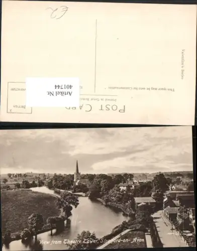 401744,England Stratford-on-Avon View from Theatre Tower Totale Fluss