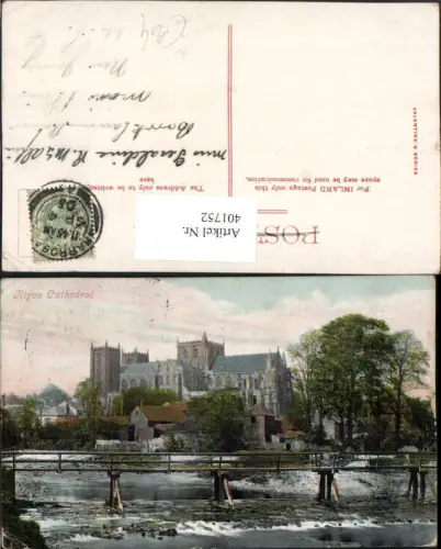 401752,England Ripon Cathedral Kirche Brücke