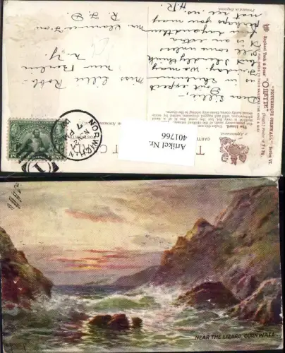 401766,Künstler AK England Cornwall nearr the Lizard Küste pub Raphael Tuck 7176