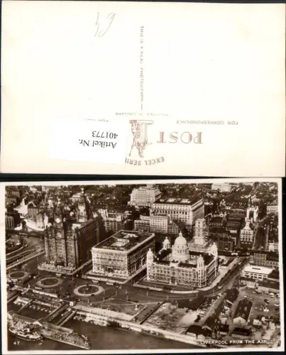 401773,England Liverpool from the Air Teilansicht Fliegeraufnahme