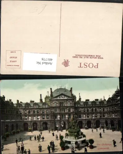 401778,England Liverpool Exchange Börse Gebäude
