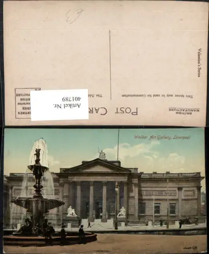 401789,England Liverpool Walker Art Gallery Gebäude Brunnen