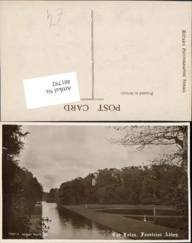 401792,England Fountains Abbey The Lakes Teiche